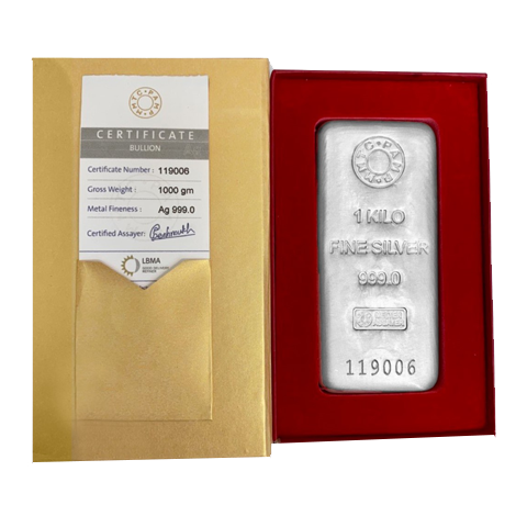 MMTC-PAMP 1Kg Silver Bar 999.9
