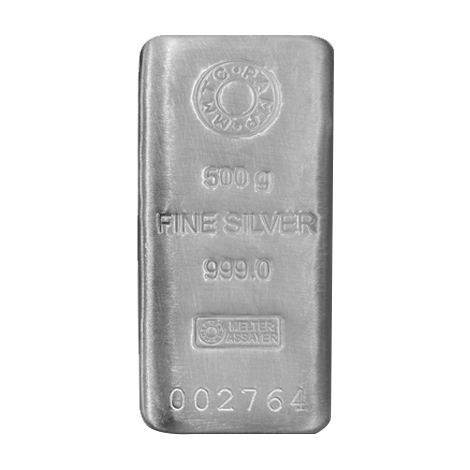 500gm Silver Casted Bar MMTC-Pamp