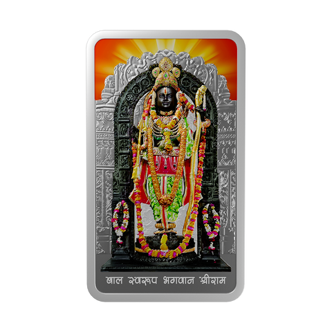 50 gm Silver 999.9 Minted Bar Ram Lalla Colored Minted
