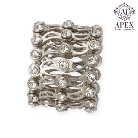 Silver Bracelate Cum Ring